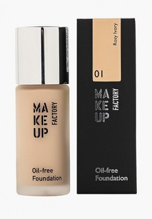 Тональное средство Make Up Factory матовое для нормальной и жирной кожи Oil-free Foundation тон 01 розовая слоновая кость