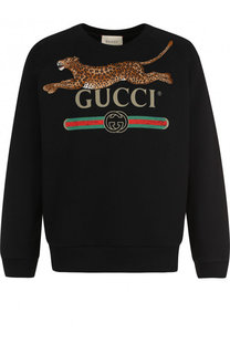 Хлопковый свитшот с принтом Gucci