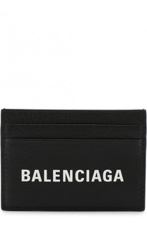 Кожаный чехол для кредитных карт с логотипом бренда Balenciaga