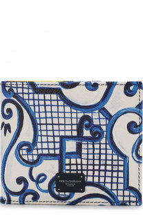 Кожаное портмоне с принтом и отделениями для кредитных карт Dolce & Gabbana