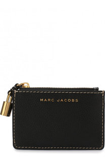 Кожаный футляр для кредитных карт с логотипом бренда Marc Jacobs