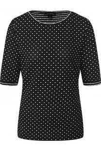 Приталенный топ с круглым вырезом и принтом St. John