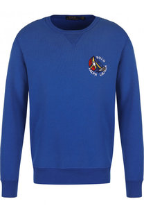 Хлопковый свитшот с аппликацией Polo Ralph Lauren