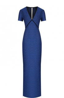 Платье-макси с V-образным вырезом и разрезом St. John