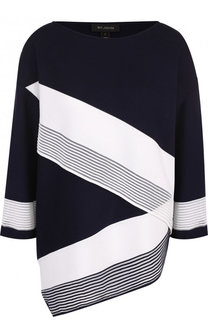 Пуловер асимметричного кроя с контрастной отделкой St. John
