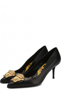 Кожаные туфли Palazzo на шпильке Versace