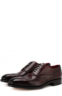 Кожаные дерби с брогированием Alexander McQueen