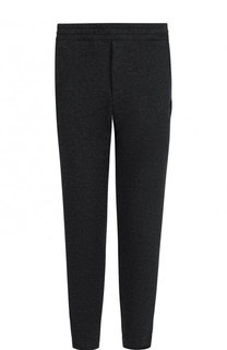 Хлопковые брюки прямого кроя с поясом на кулиске Alexander McQueen