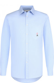 Хлопковая сорочка с воротником кент Alexander McQueen