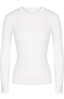 Однотонный пуловер с круглым вырезом BOSS