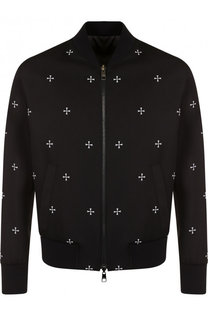 Бомбер на молнии с принтом Neil Barrett