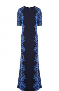 Платье-макси с круглым вырезом и принтом St. John