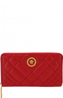 Кожаное портмоне на молнии Versace