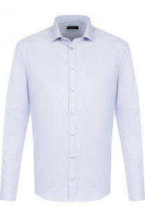 Хлопковая сорочка с воротником кент Sand