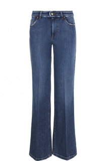 Укороченные расклешенные джинсы с потертостями REDVALENTINO