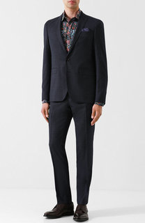 Шерстяной костюм с пиджаком на двух пуговицах Sand