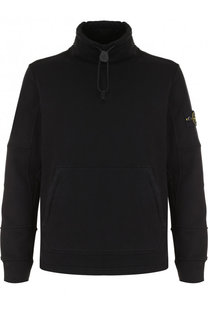 Хлопковый свитшот с воротником-стойкой Stone Island