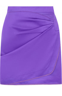 Однотонная мини-юбка с драпировкой No. 21