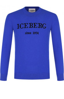 Кашемировый джемпер с логотипом бренда Iceberg