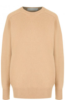 Однотонный кашемировый пуловер с круглым вырезом Victoria Beckham