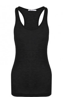 Однотонный шерстяной топ с круглым вырезом T by Alexander Wang