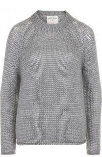 Однотонный вязаный пуловер из смеси шелка и кашемира Forte_forte