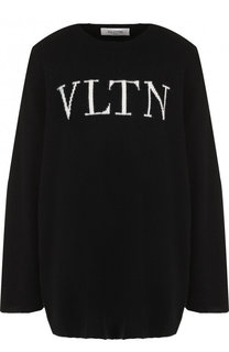 Пуловер свободного кроя из смеси шерсти и кашемира Valentino