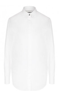 Однотонная хлопковая блуза с декоративной вышивкой на спине Iceberg