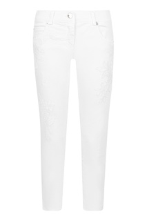 Белые джинсы с вышивкой Ermanno Scervino Сhildren