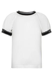 Белая футболка с контрастной отделкой Dolce&Gabbana Children