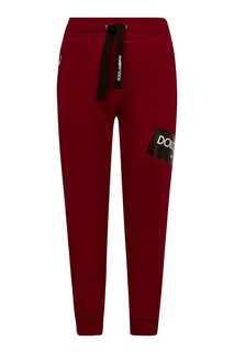 Красные брюки с логотипом Dolce&Gabbana Children