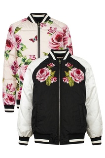 Двухсторонняя куртка с розами Dolce&Gabbana Children