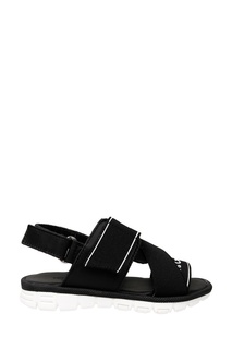 Черные сандалии с контрастной подошвой Dolce&Gabbana Children