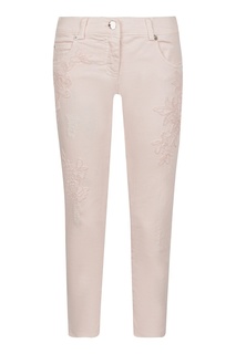 Розовые джинсы с вышивкой Ermanno Scervino Сhildren
