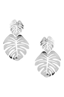 Серебристые серьги-листья Lisa Smith