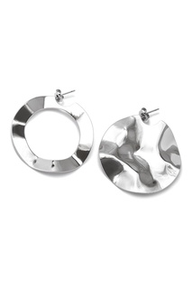 Серебристые асимметричные серьги Lisa Smith