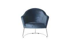 Кресло nina (sits) синий 77x77x78 см.