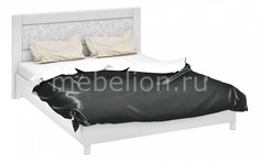 Кровать двуспальная Амели СМ-193.01.002 белый глянец Мебель Трия