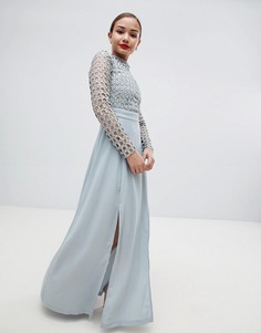 Платье макси с ажурным топом Glamorous - Синий