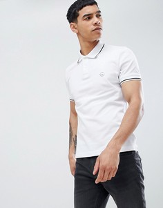Белая обтягивающая футболка-поло с логотипом Love Moschino - Белый