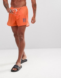 Оранжевые шорты для плавания с логотипом 11 Degrees - Оранжевый