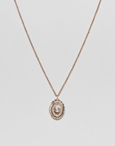 Ожерелье в винтажном стиле с подвеской-медальоном ASOS DESIGN - Золотой