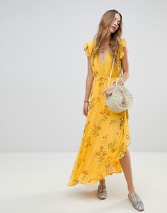 Платье макси с цветочным принтом Rahi Cali - Желтый