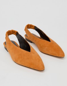 Светло-коричневые туфли с ремешком через пятку Gestuz - Оранжевый