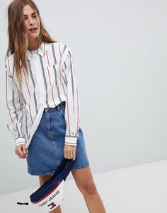Рубашка в полоску с широким вырезом Tommy Jeans - Мульти