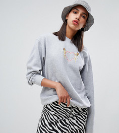 Oversize-свитшот с принтом Adolescent clothing - Серый