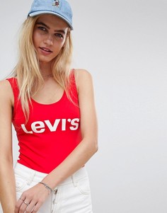 Красное боди с логотипом Levis - Красный