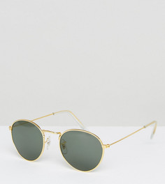 Круглые солнцезащитные очки Reclaimed Vintage Inspired - Золотой