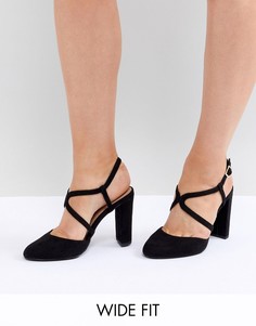 Туфли-лодочки для широкой стопы с круглым носком New look - Черный