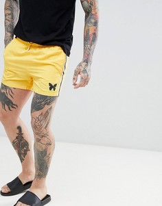 Желтые шорты для плавания с полосками по бокам Good For Nothing - Желтый